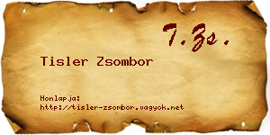Tisler Zsombor névjegykártya